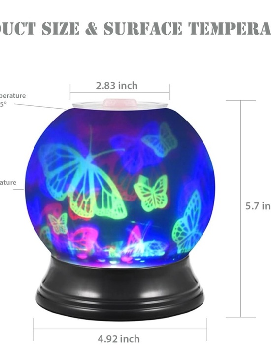 Multicolor Butterfly Wax Warmer - Picture 2 of 2
